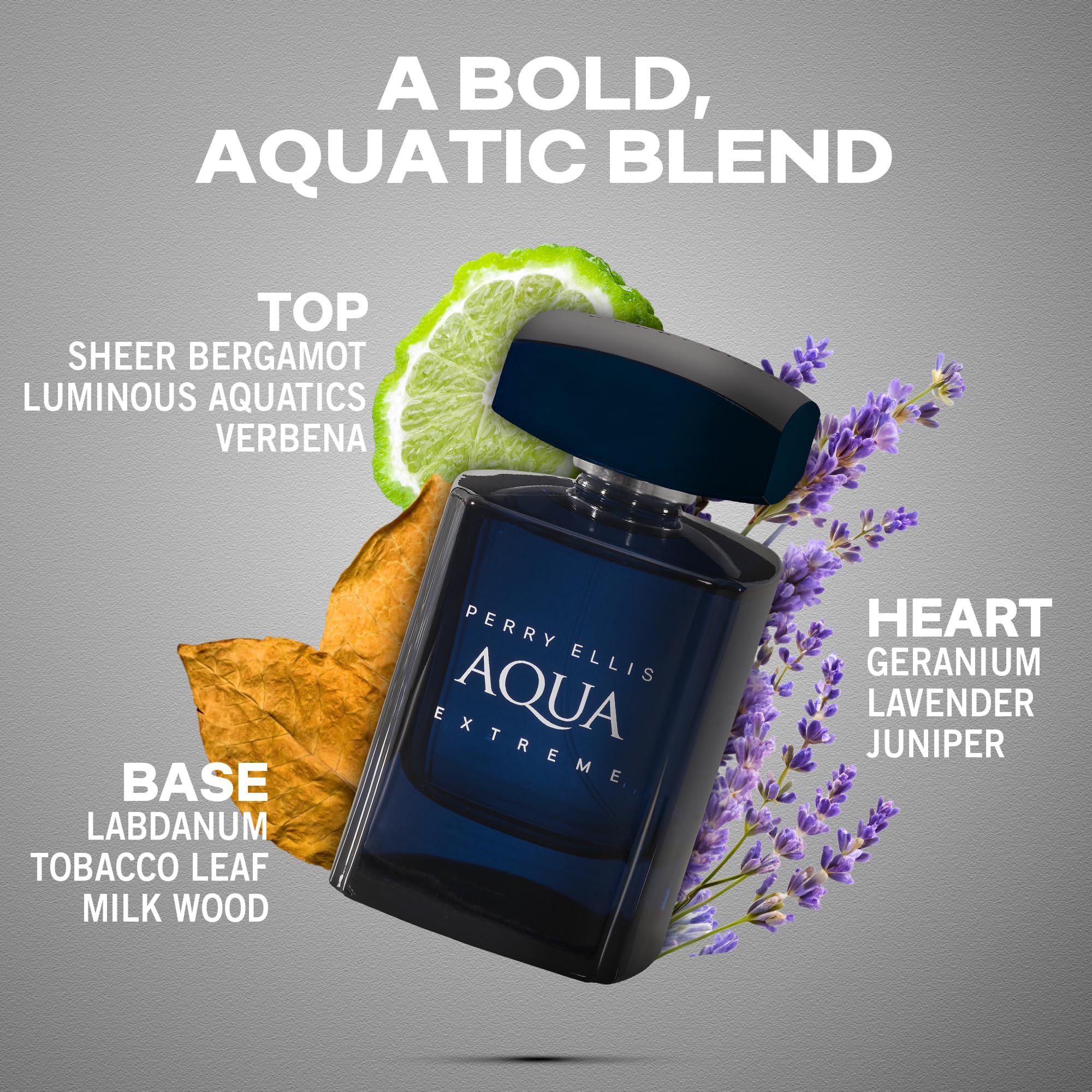Perry Ellis Aqua Extreme cologne for men authentic packaging box