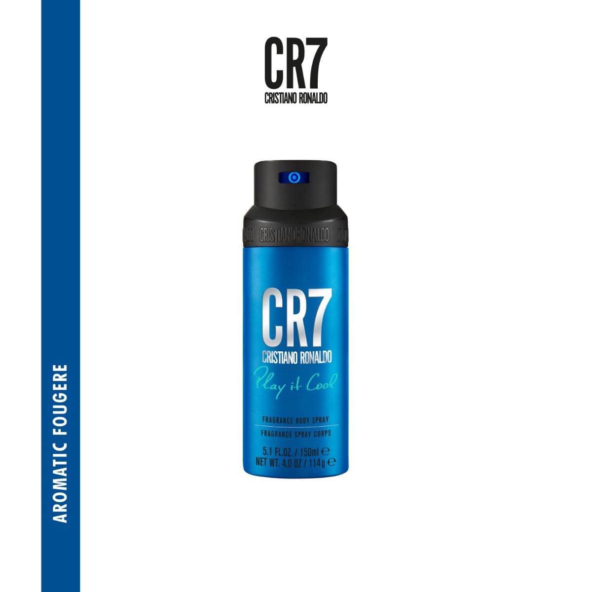 Cristiano Ronaldo CR7 Play It Cool 150ml bottle showing ingredients list