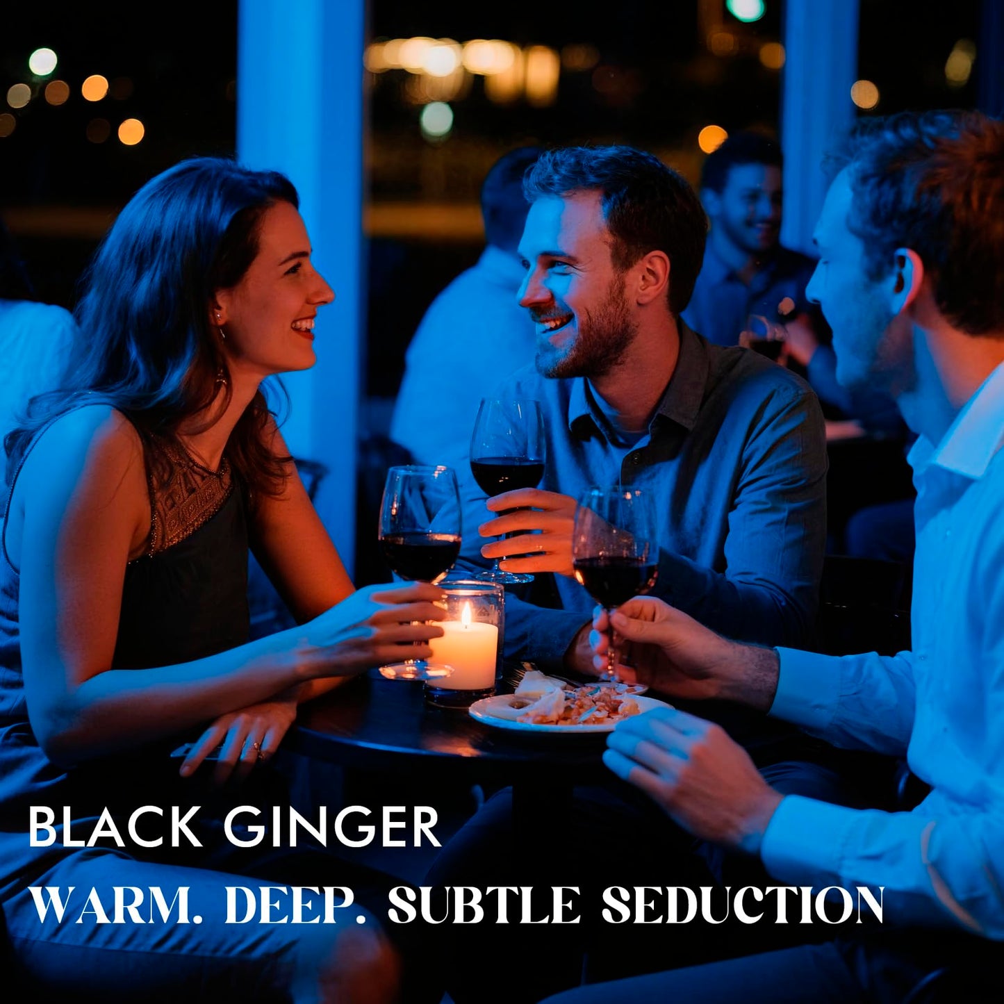 Azulfra Black Ginger premium imported cologne spray for men close up side view