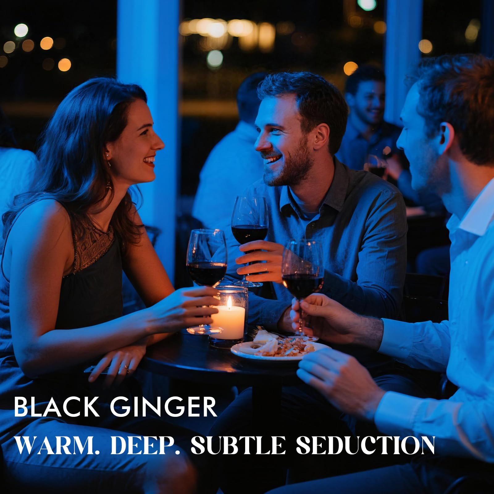Azulfra Black Ginger premium imported cologne spray for men close up side view