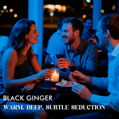 Azulfra Black Ginger premium imported cologne spray for men close up side view
