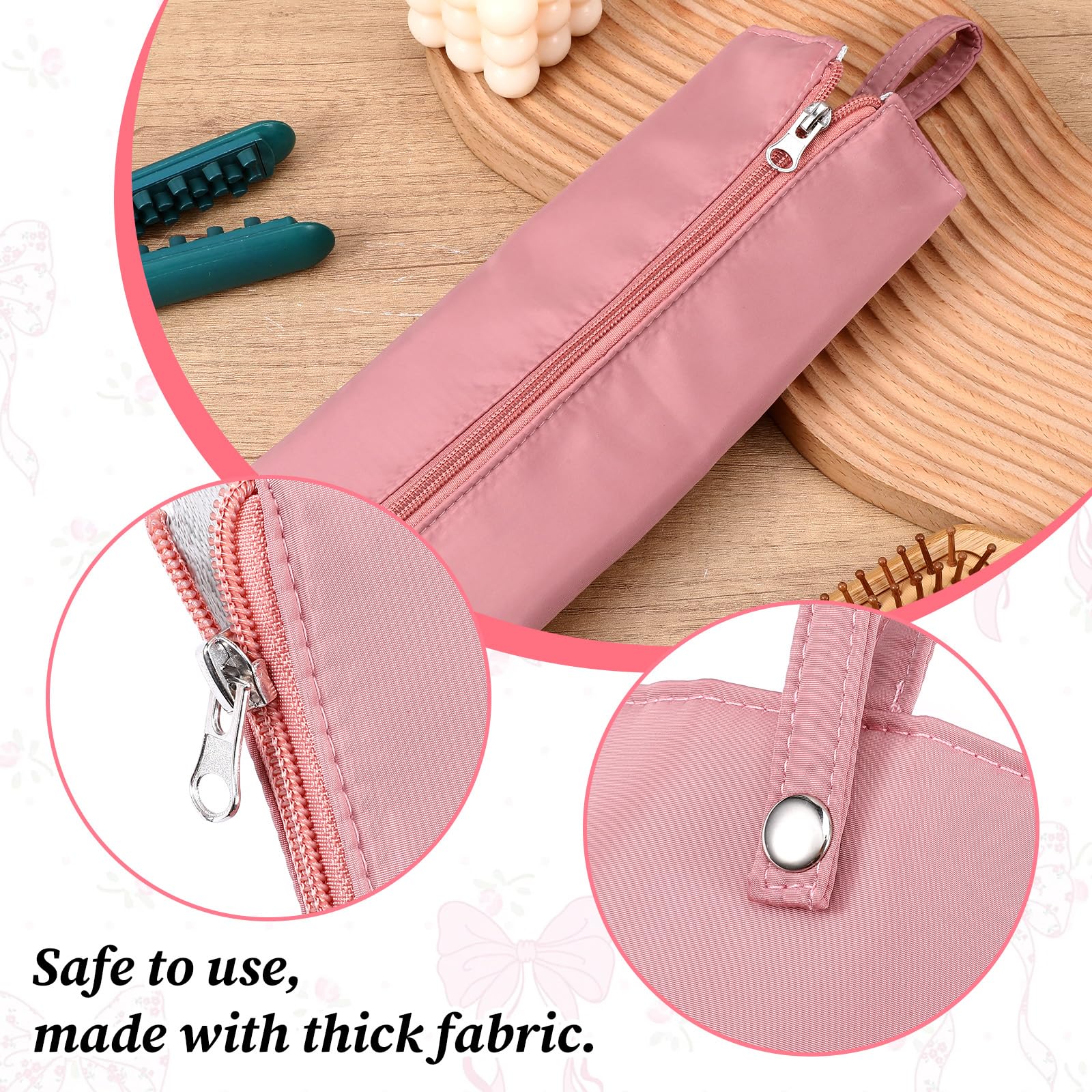 Vctitil portable hair styling tools cover pouch hanging by its snap button strap.
