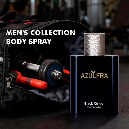 Azulfra lemon ginger and sandalwood men fragrance mist bottle detailing