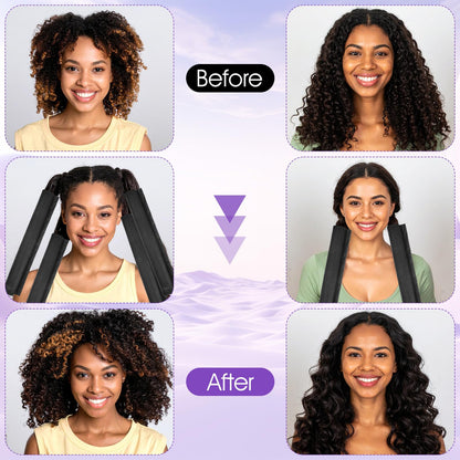 Demonstration of the breathable mesh texture designed for heat free curly hair drying.