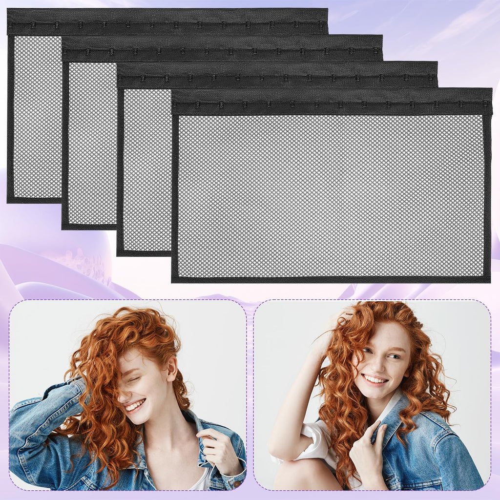 Yolev length maintainer nets showcasing the stretchable fabric suitable for 3b to 4c hair types.