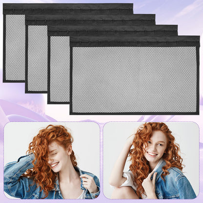 Yolev length maintainer nets showcasing the stretchable fabric suitable for 3b to 4c hair types.