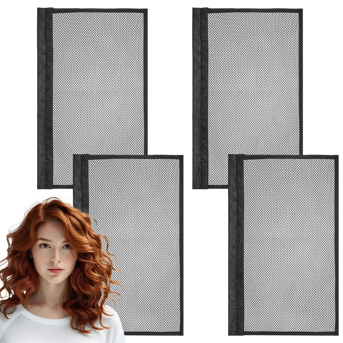 The authentic imported USA beauty tool showing how the hooks secure into the mesh fabric.