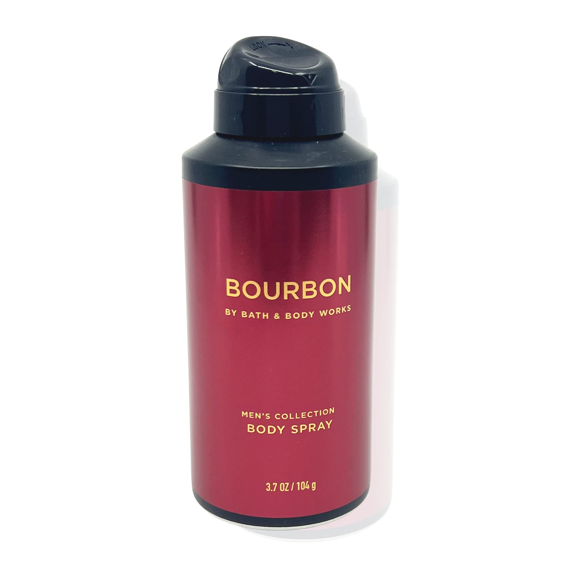 Bath and Body Works Bourbon All Over Body Spray for Men showing key ingredients and scent notes.