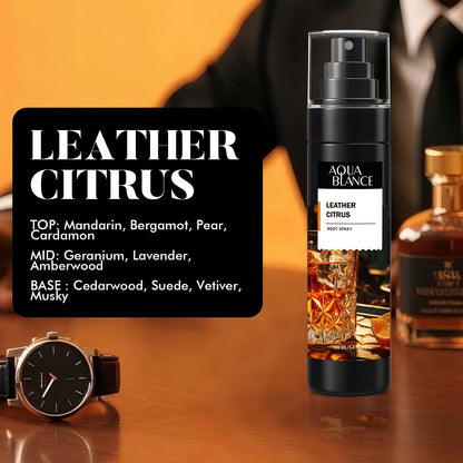 Aqua Blance Sailor's Essence long lasting fragrance mist showing the clean ocean inspired bottle design.
