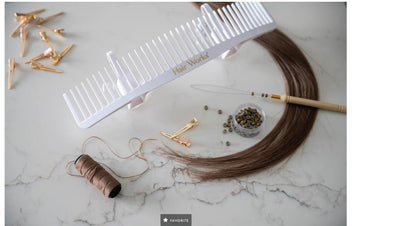 Washing and coloring extensions using Hair Works ULTRA holder caddy