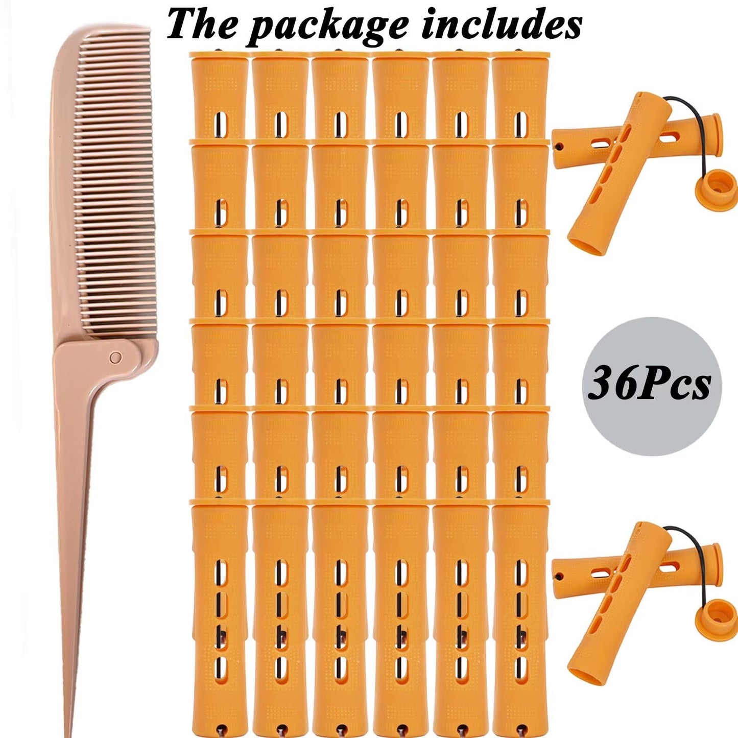 An individual demonstrating how to wind natural hair around the orange cold wave styling rod.