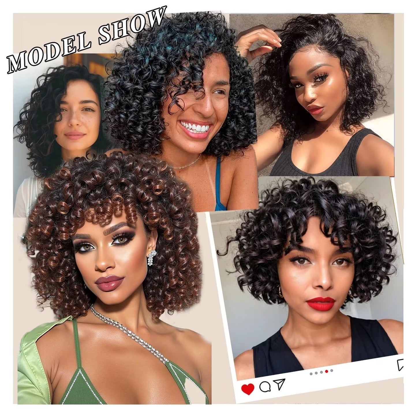 Before and after comparison using the orange heatless rollers on natural curls for volume and definition.