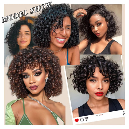 Before and after comparison using the orange heatless rollers on natural curls for volume and definition.