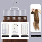 Kelukeya double sided wide hair rack showcasing the complete two pack set package with two clear bags