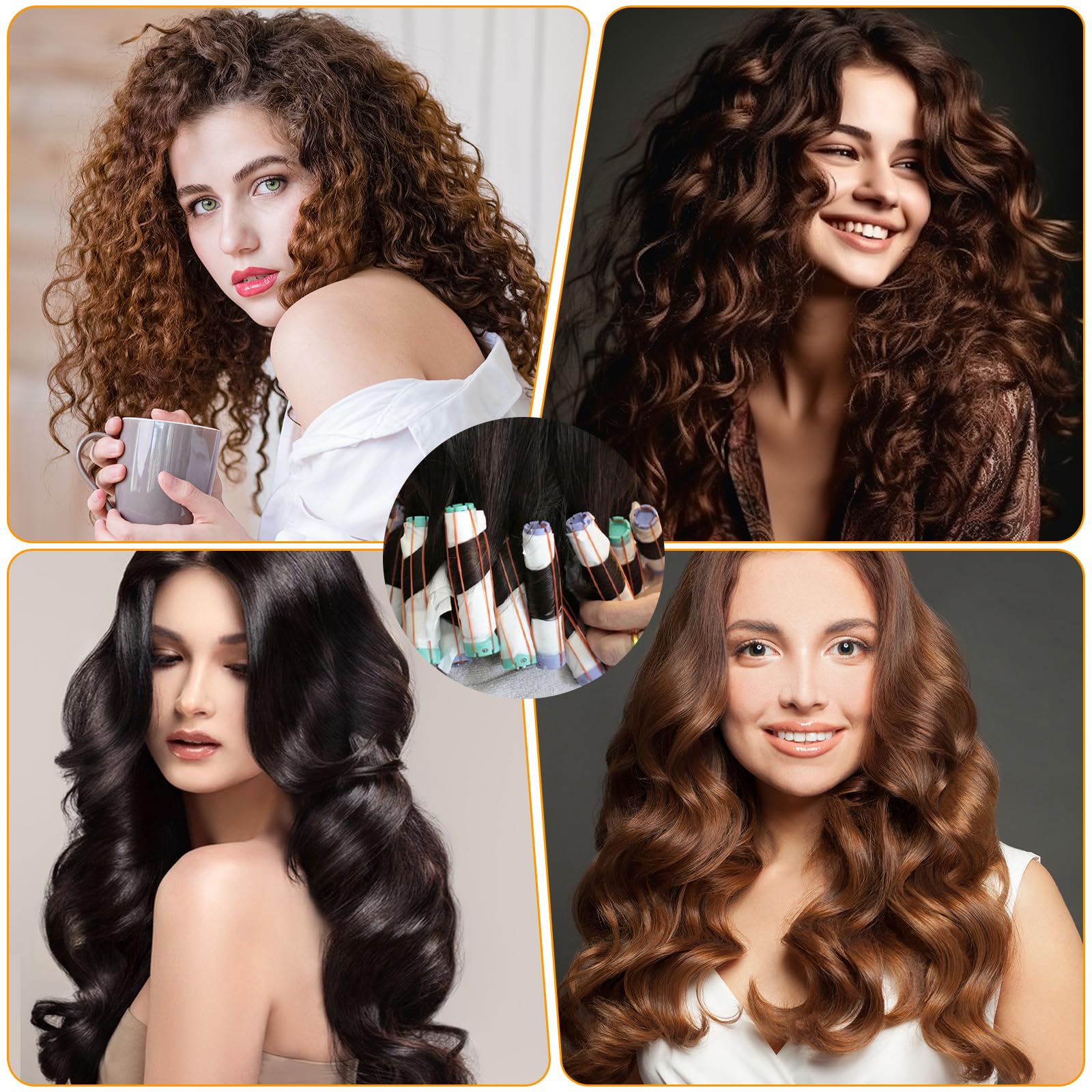 Zelphvt curling paper wraps protecting hair ends around a styling roller