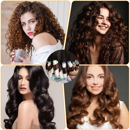 Zelphvt curling paper wraps protecting hair ends around a styling roller
