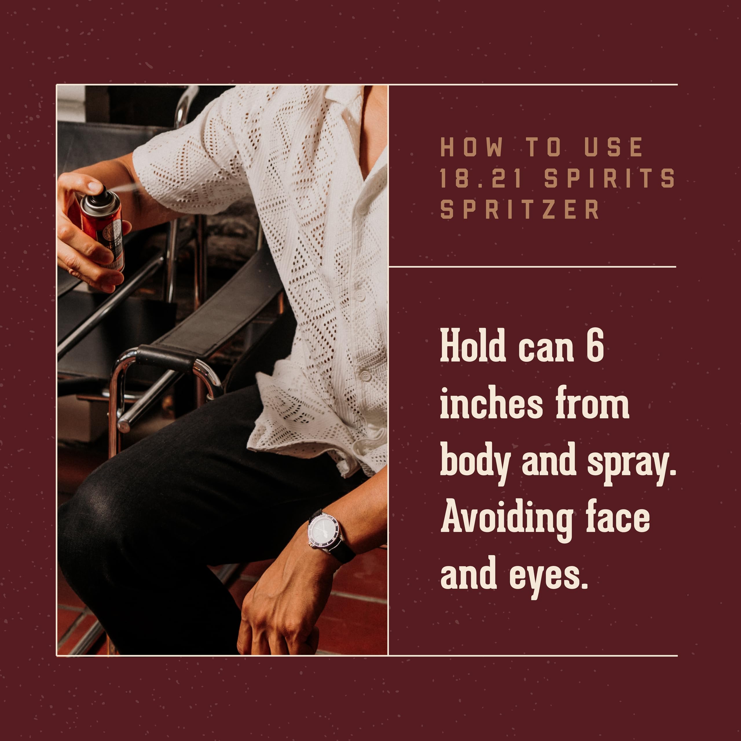 Authentic 18.21 Man Made all over body spritzer spray showing aerosol nozzle design