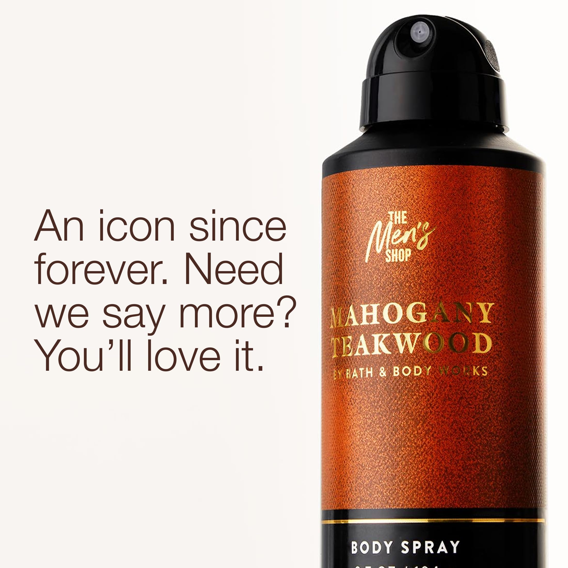 Bath and Body Works Teakwood Men's Spray displaying three point seven ounce volume specifications clearly.