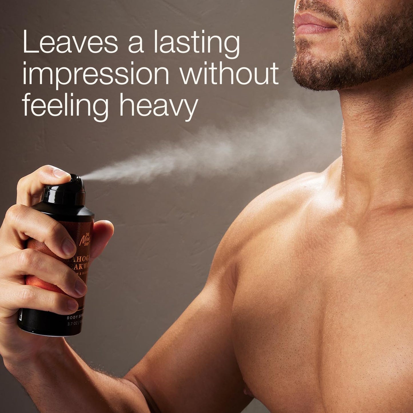 Close-up of the spray nozzle on the Bath and Body Works Men's Collection body spray.