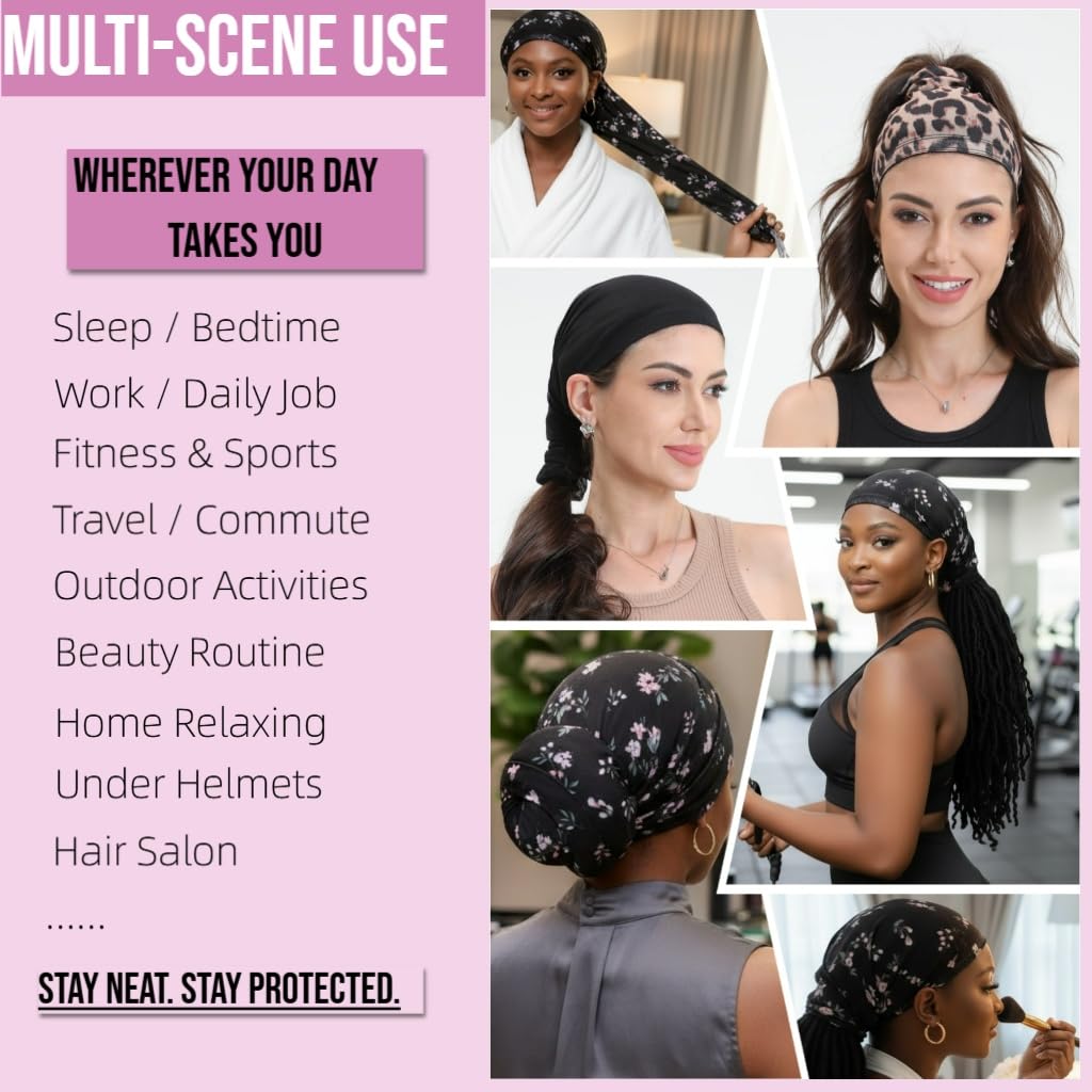 USA imported anti frizz protective hair bonnet for twists