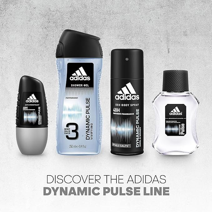 Authentic Adidas Dynamic Pulse fresh and woody fragrance spray for men