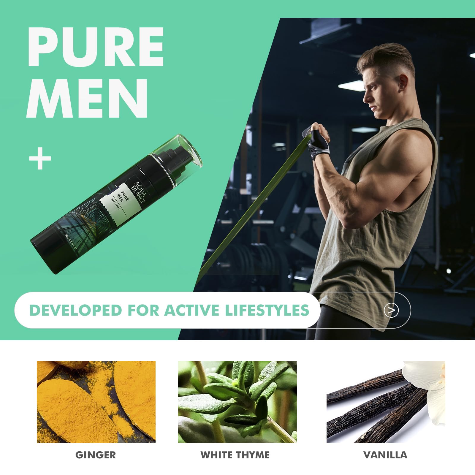 Aqua Blance mens deodorizing body spray set featuring tricky game night blue and agiomme scents
