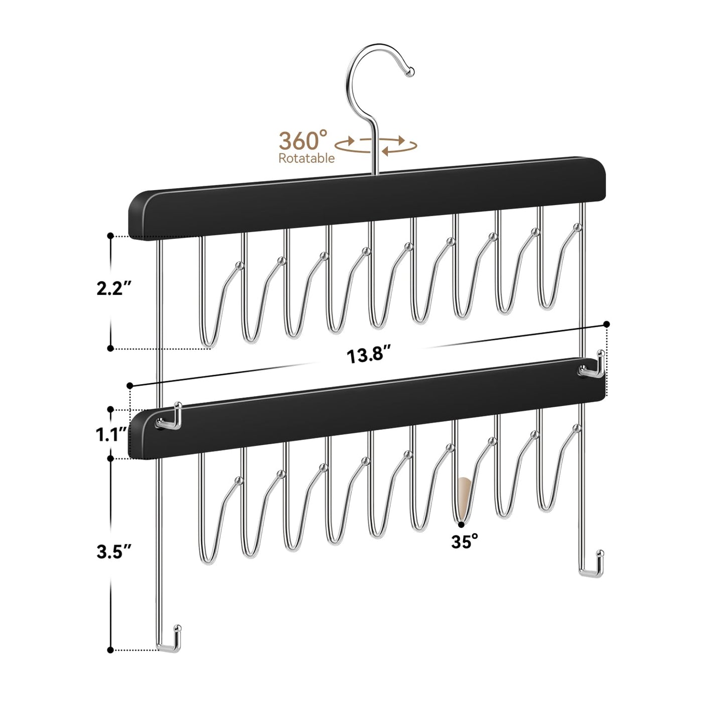 AIHOPESTO wooden hair rack folded flat for travel convenience