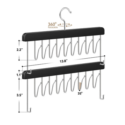 AIHOPESTO wooden hair rack folded flat for travel convenience