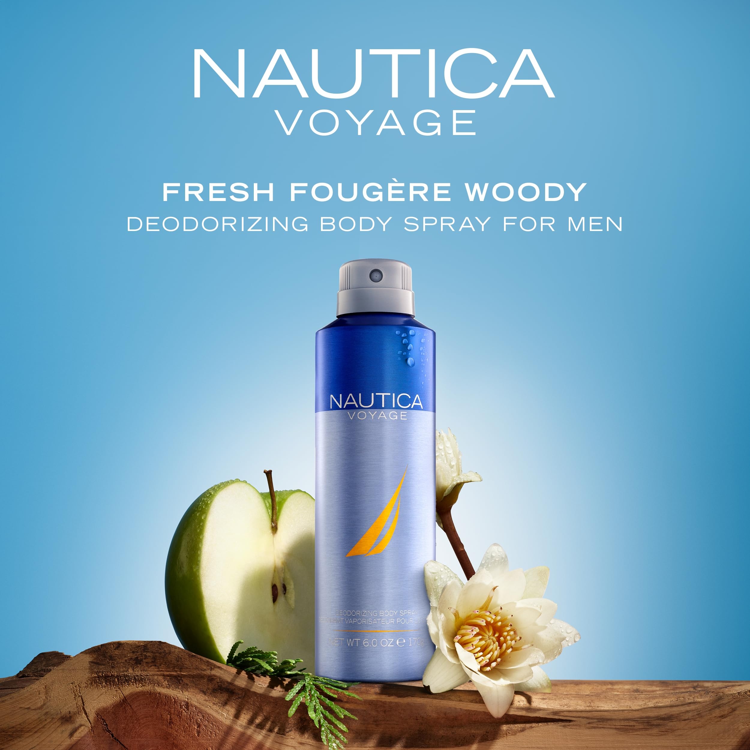 Authentic USA imported Nautica Voyage body spray packaging