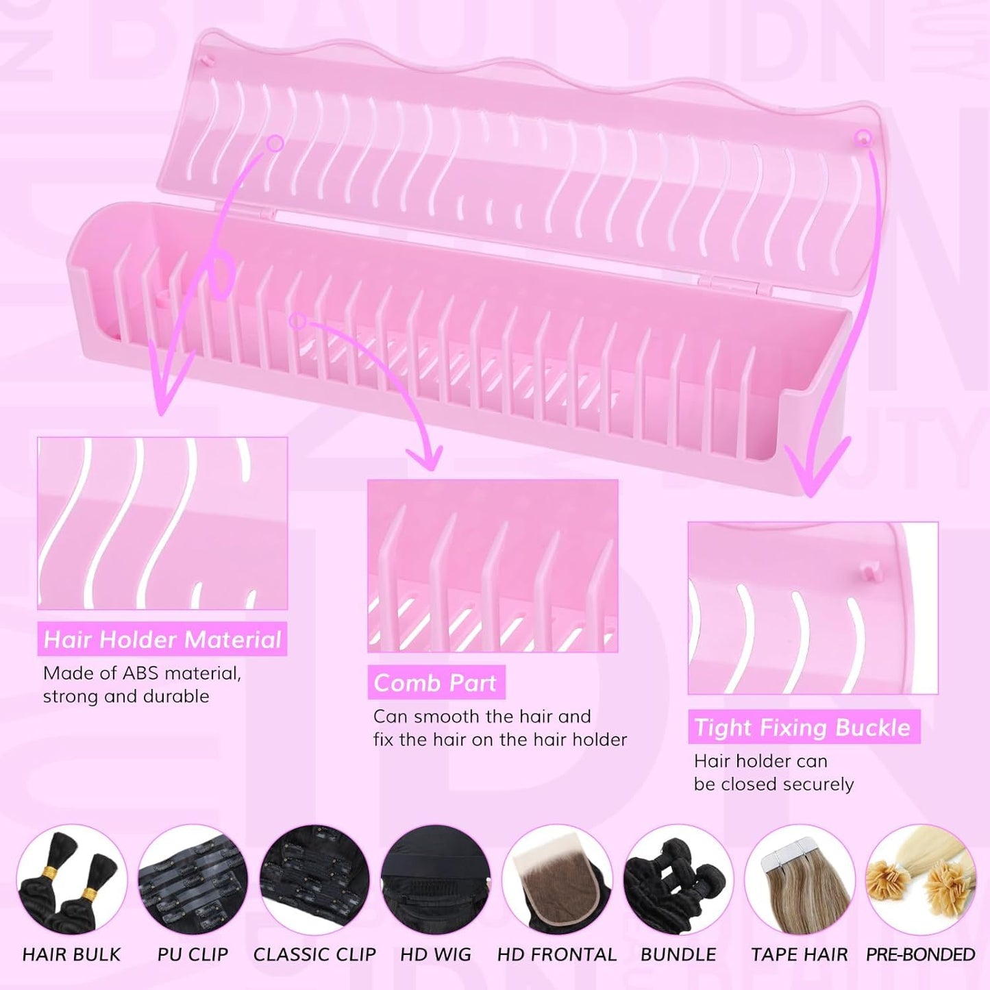 Premium ABS plastic hair styling stand with four installation tools