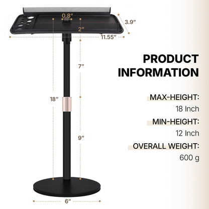 Adjustable height tripod hair organizer with double sided high capacity comb tray.