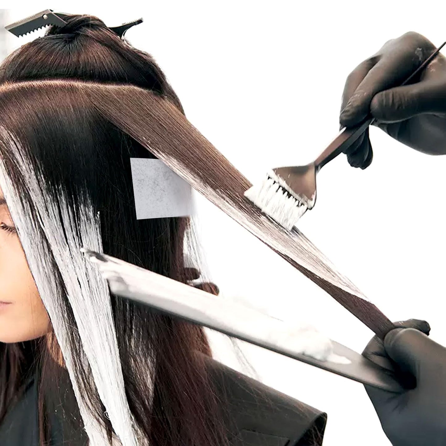 CustomyLife 100 pieces hair perming paper pack displaying the durable texture of the sheets.