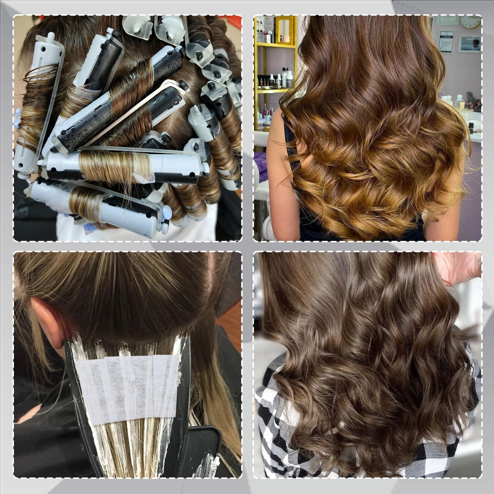 Side view of CustomyLife breathable end papers showing the thickness and salon quality material.