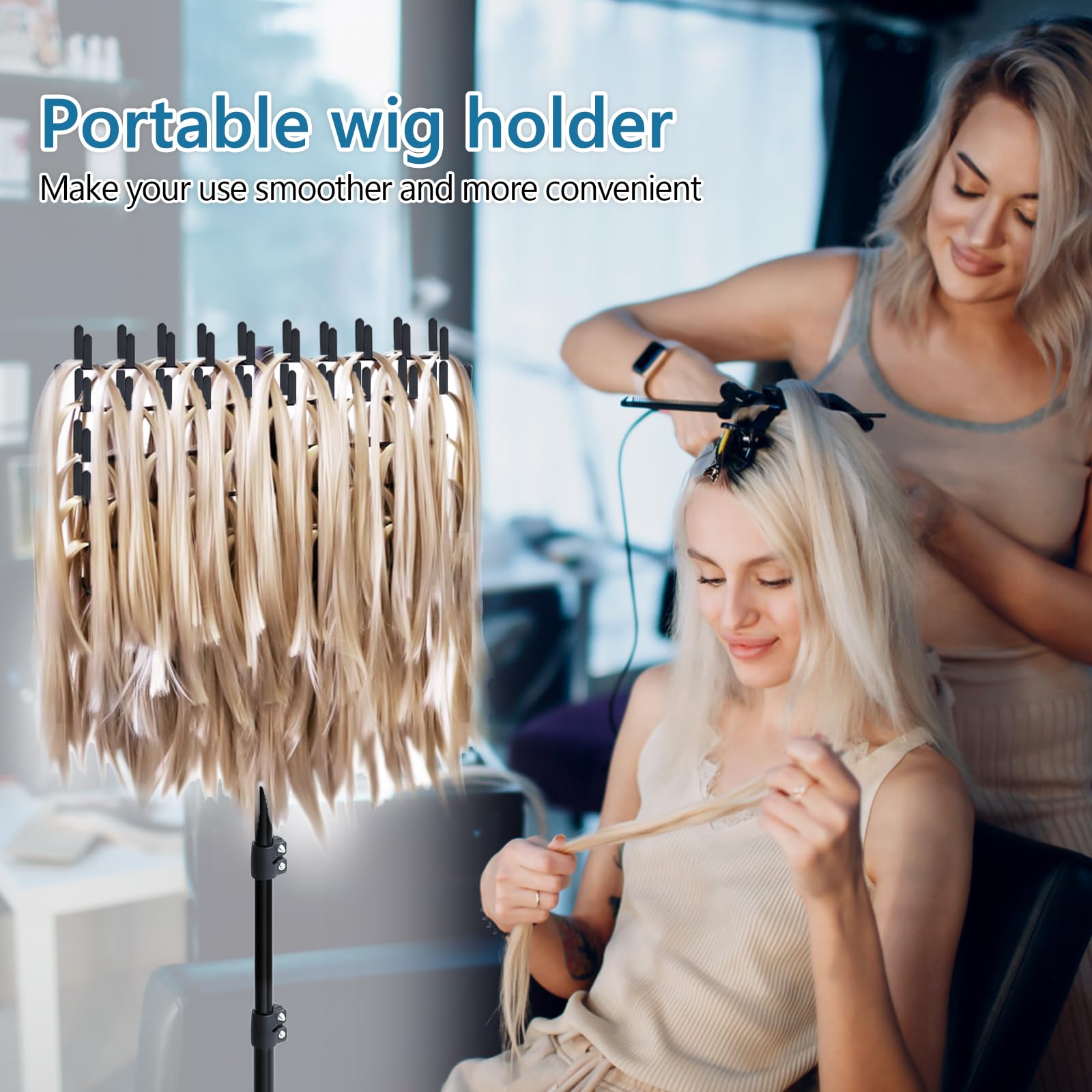 Complete Eastdone salon bundle including the black standing divider rack with bonus combs and clips.