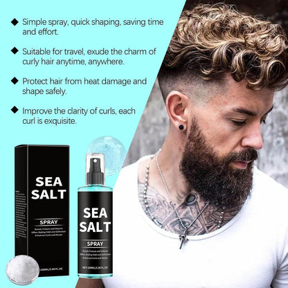 Man using Vellasio sea salt spray for beach waves