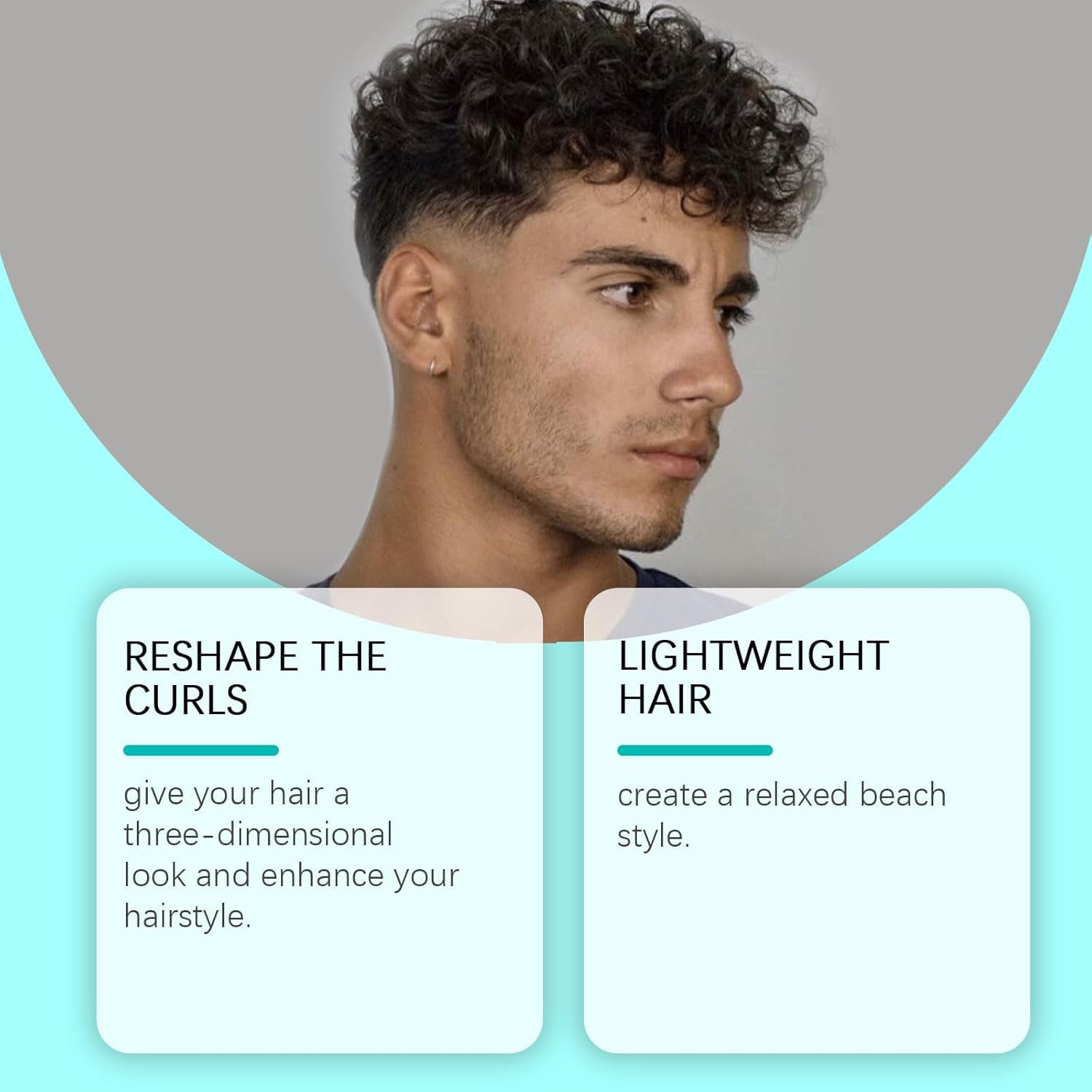Vellasio hair texturizing spray application on dry hair