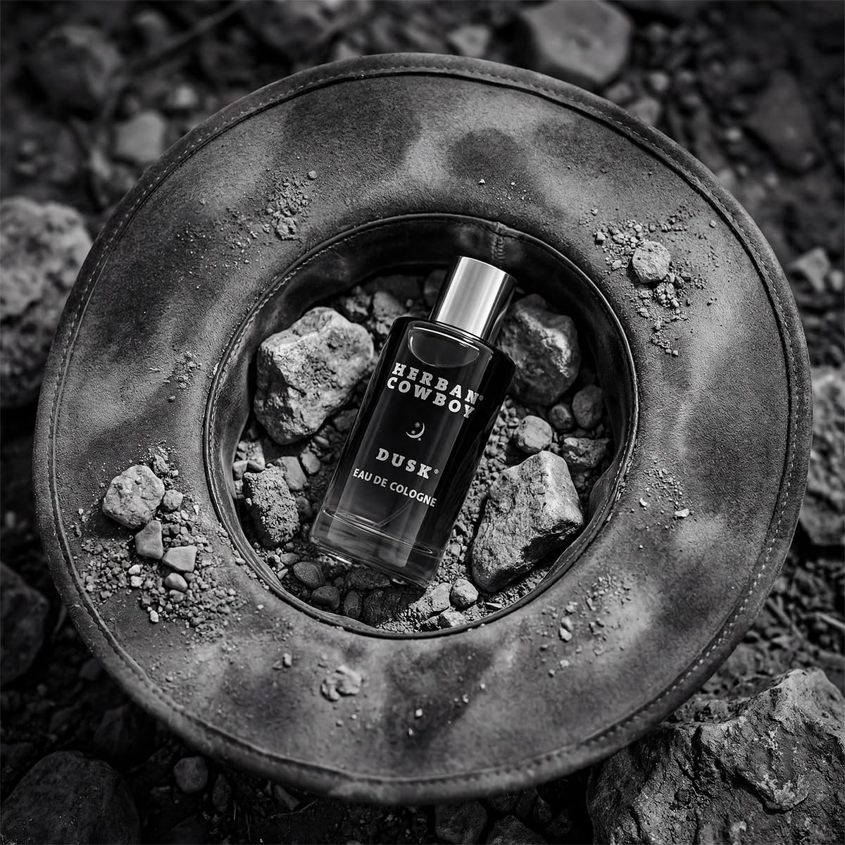 Top cap view of Herban Cowboy Dusk men's fragrance
