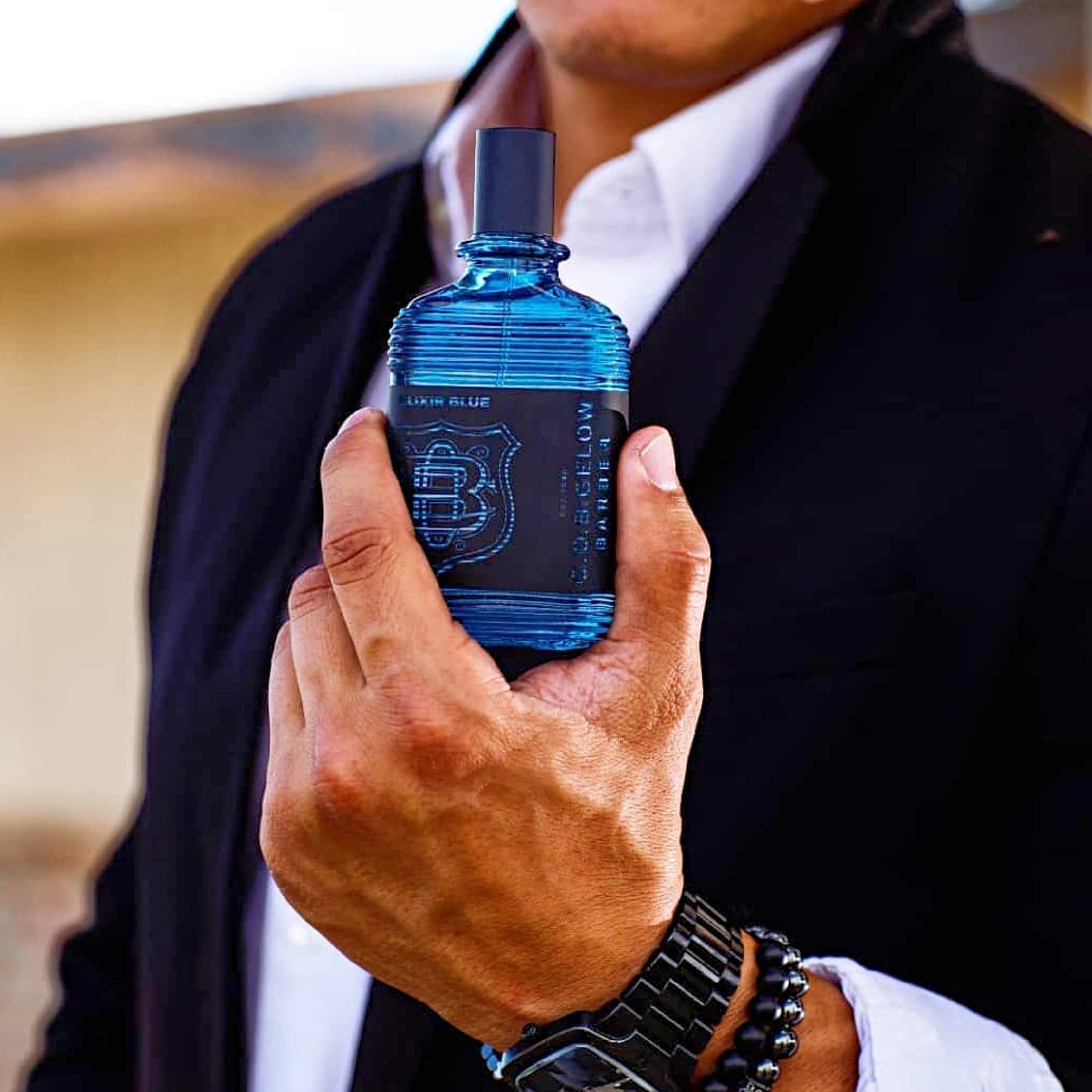 Top view of C.O. Bigelow Elixir Blue cologne