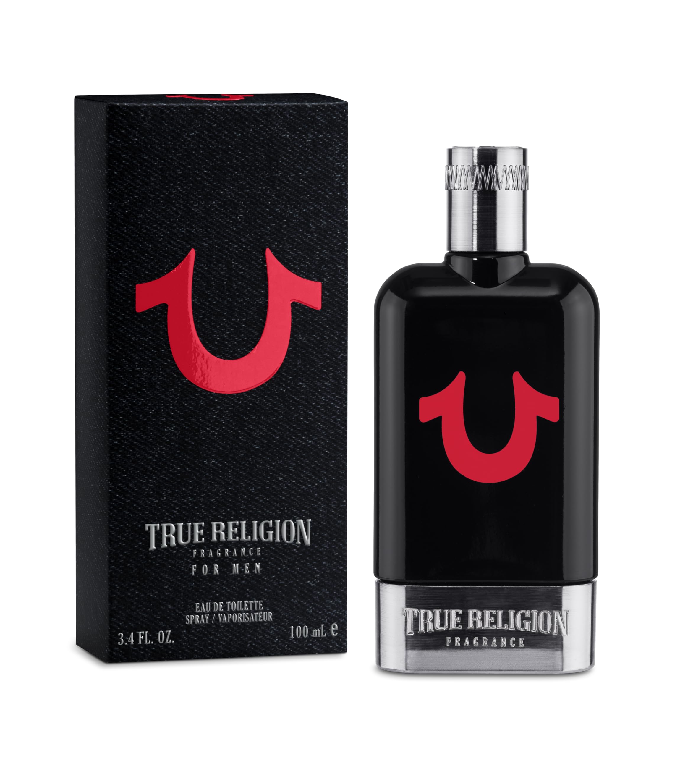 True Religion for Men cologne branding details