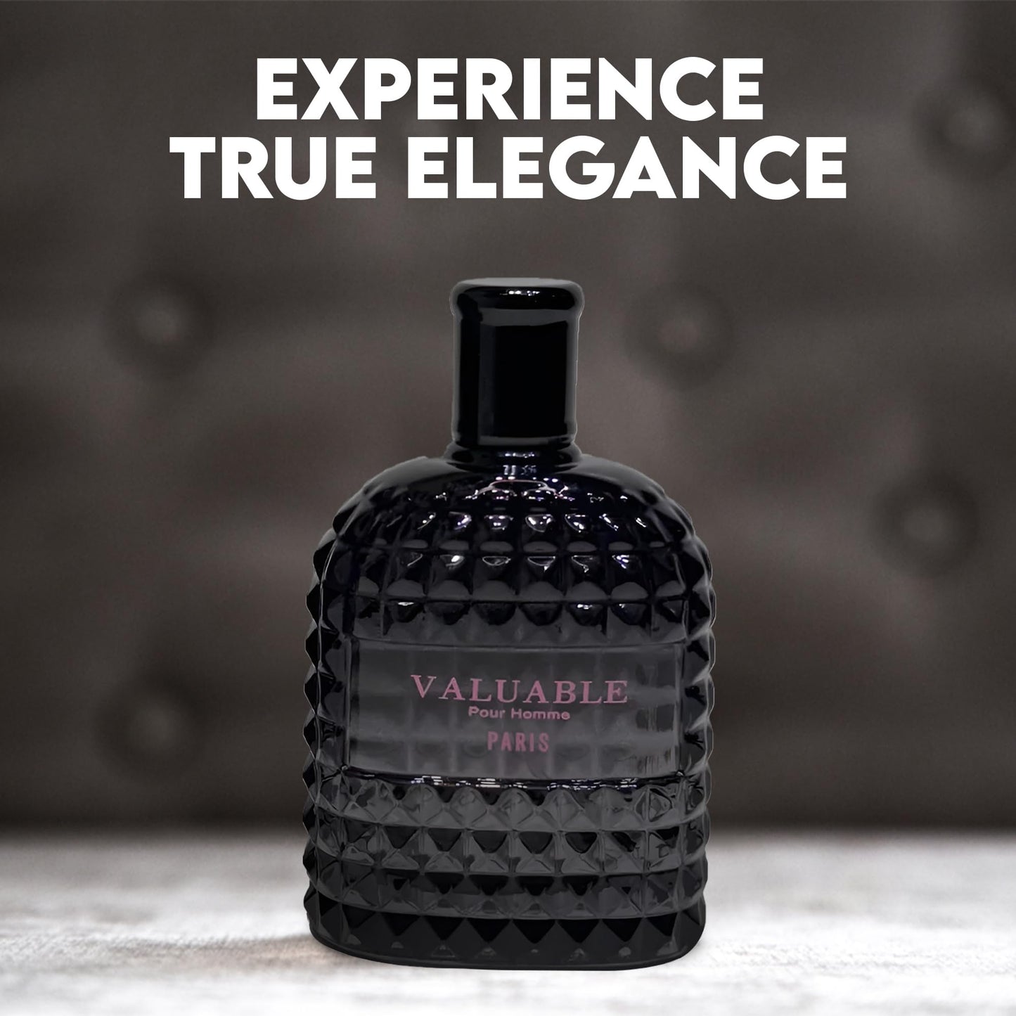 Close up of the four piece men perfume bottle set