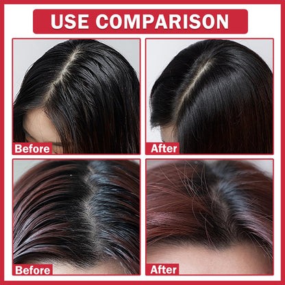 POPOTIM volumizing hair dust bottle showing detailed application instructions for men and women