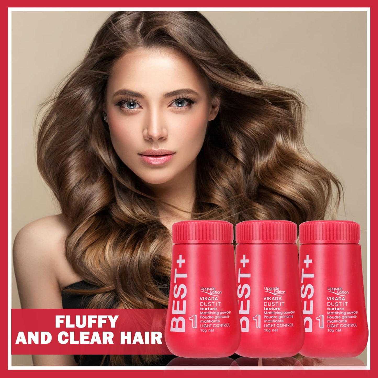 POPOTIM professional hair styling powder bottle for creating effortless textured hairstyles