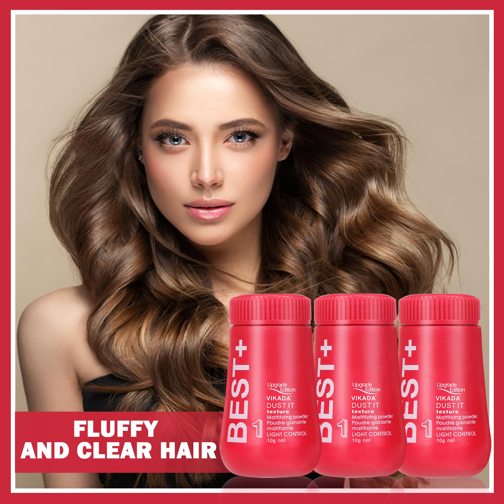 POPOTIM professional hair styling powder bottle for creating effortless textured hairstyles