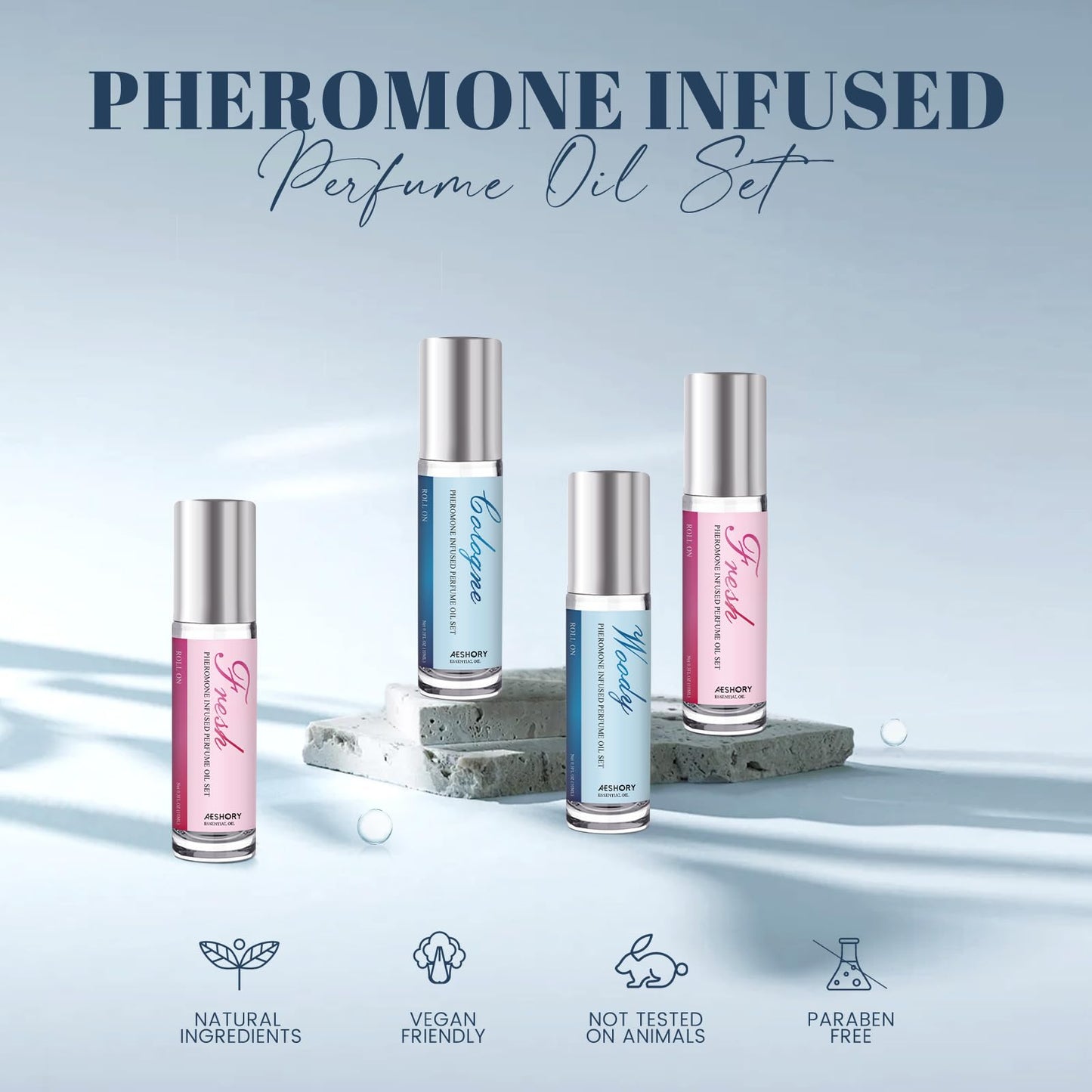 Side profile of Aeshory pheromone essential oil fragrance