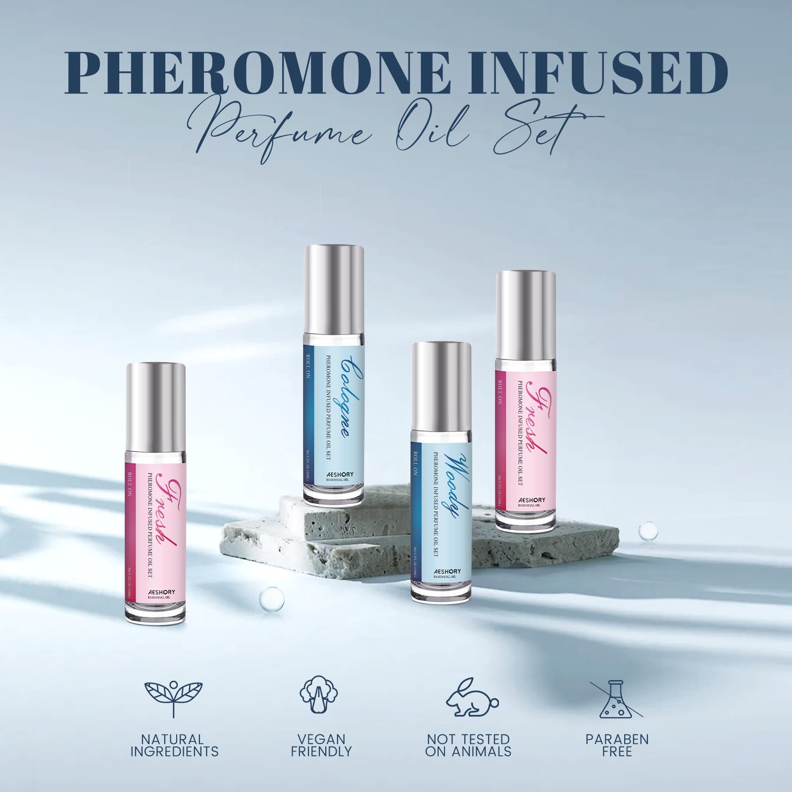 Side profile of Aeshory pheromone essential oil fragrance