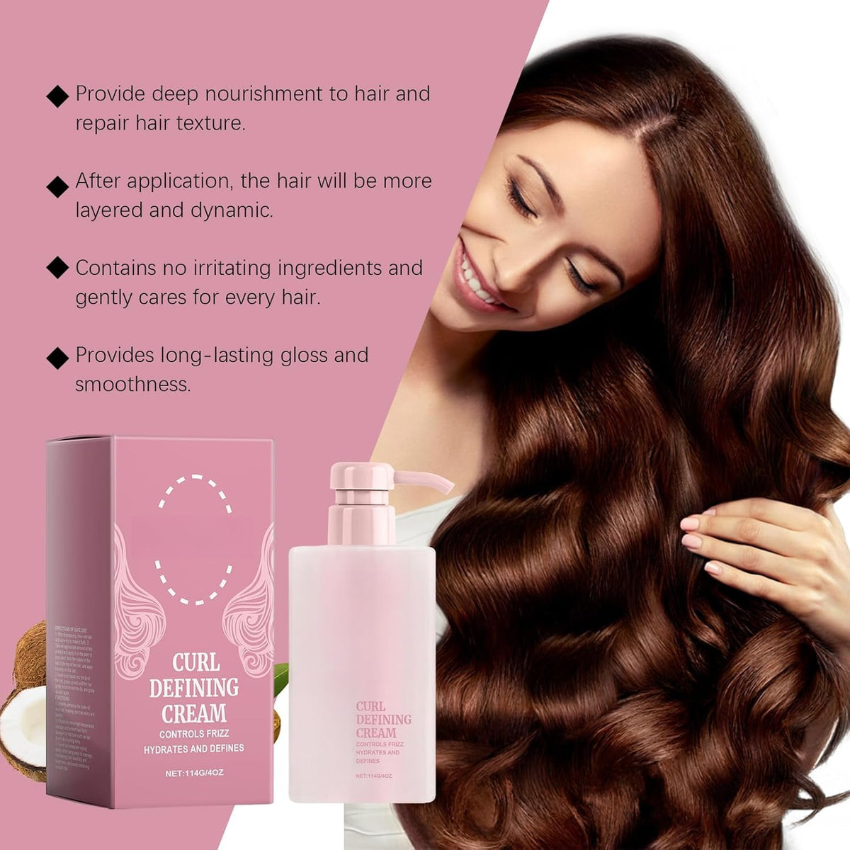 Grospe curl cream bottle with pump mechanism