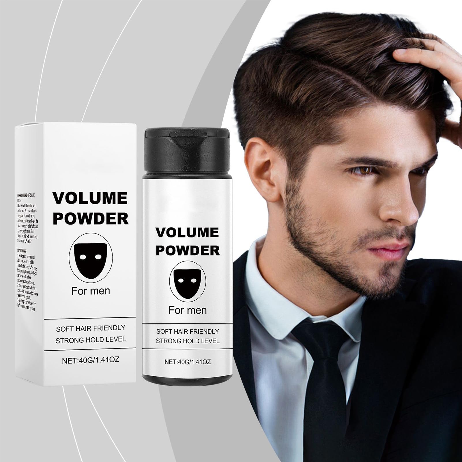Texture powder for hair styling application demonstration