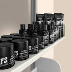 Open jar of Chip's High Maintenance argan oil hair putty for men