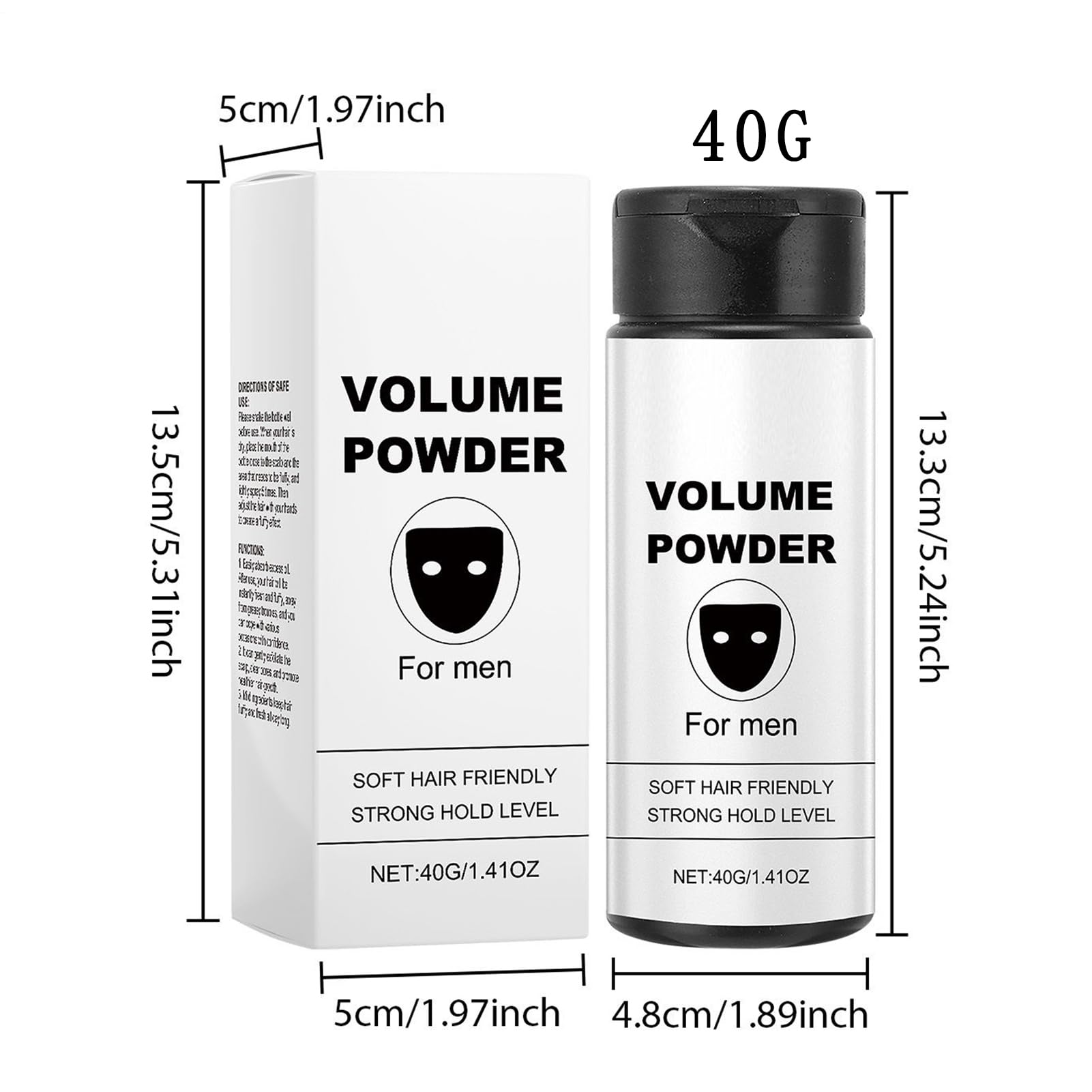 Portable grooming styling powder for men and women