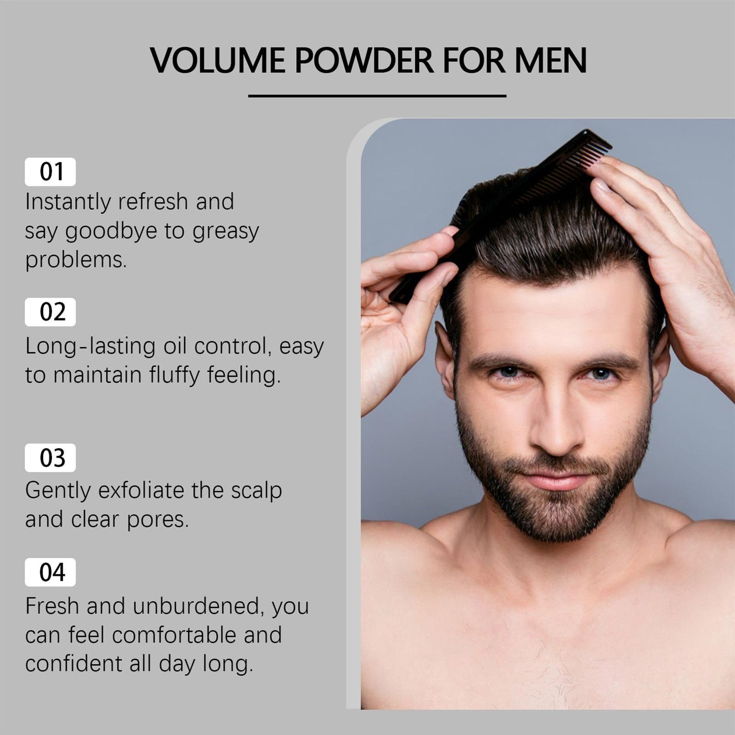 Oil control hair volumizing powder bottle